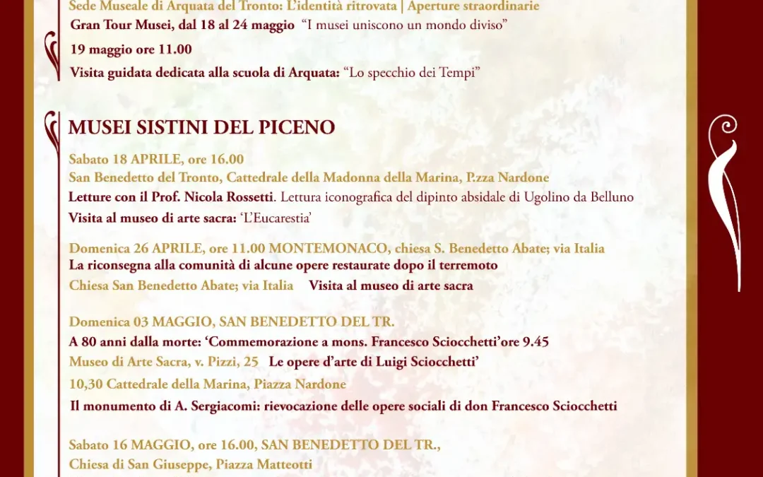 Eventi Aprile e Maggio 2026