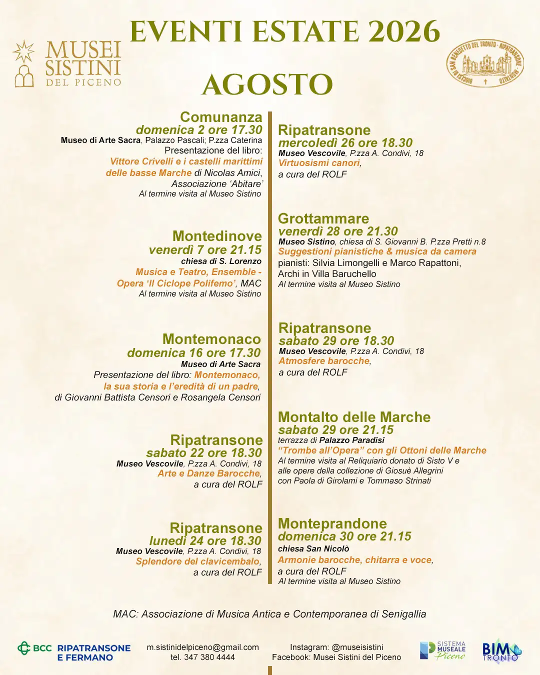 eventi agosto